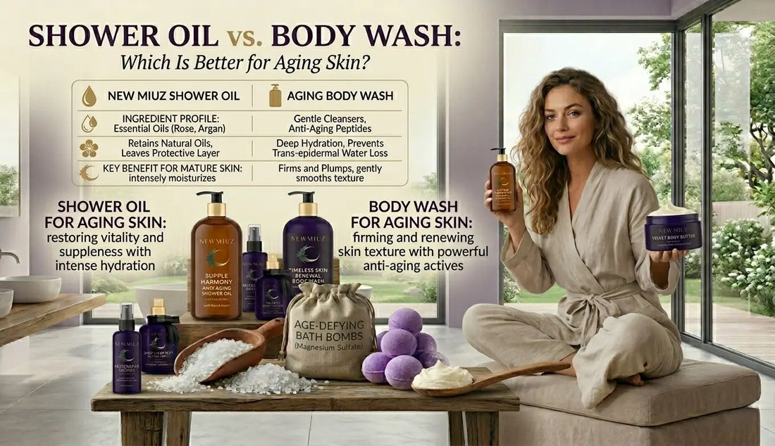 Shower Oil vs Body Wash Which Is Better for Aging Skin