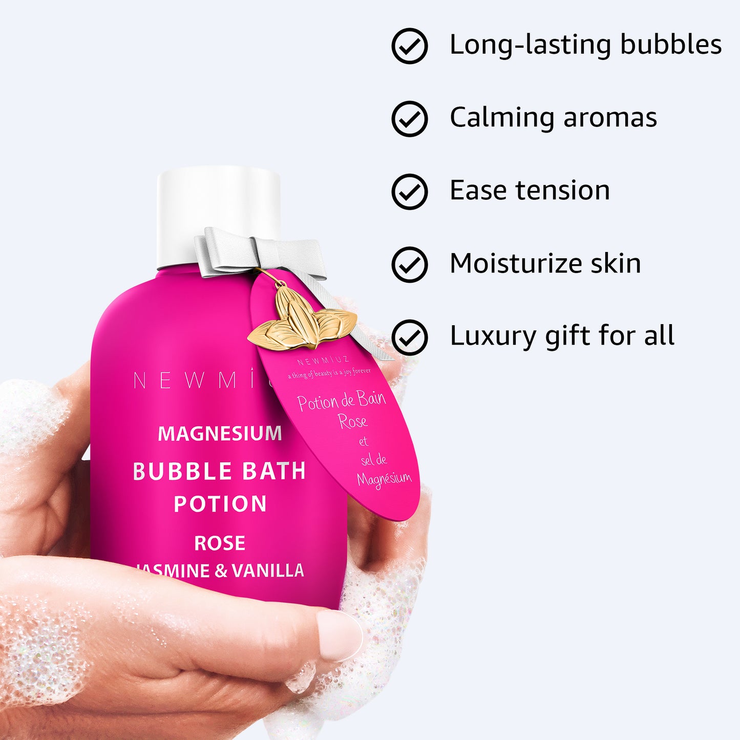 Rose Magnesium Bubble Bath Relax & Destress