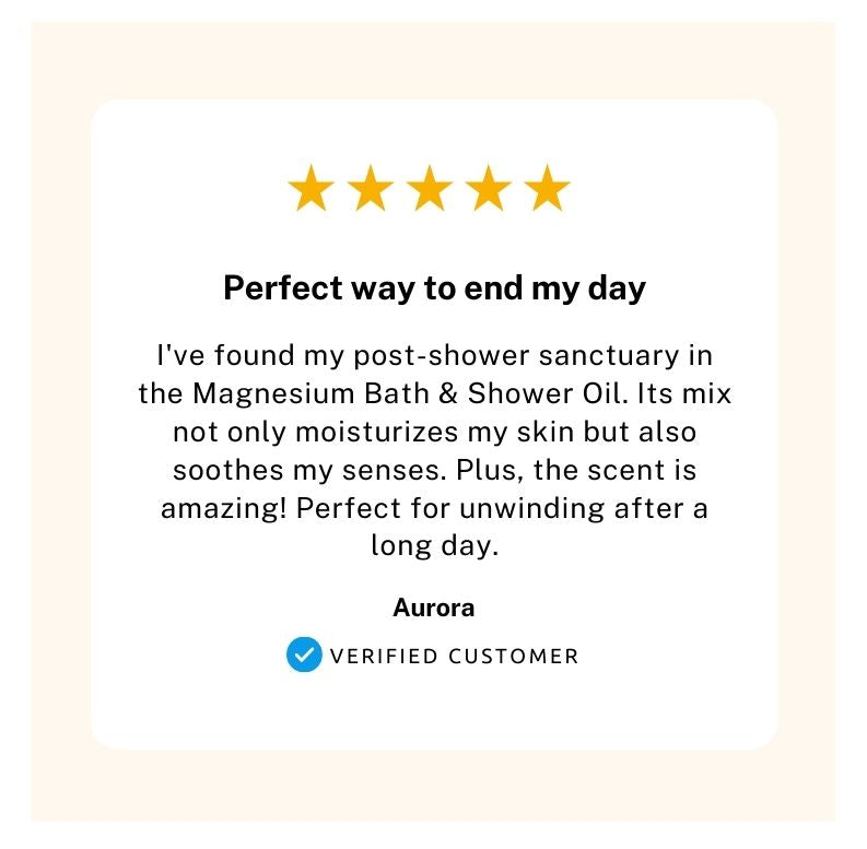 Magnesium Moisturizing Bath Shower Oil