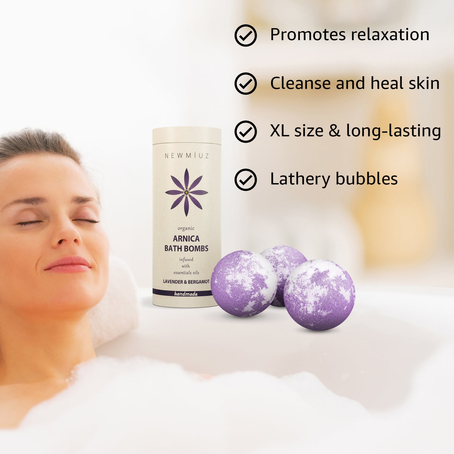 Skin Healing Arnica Fizzing Bubble Bath Bombs