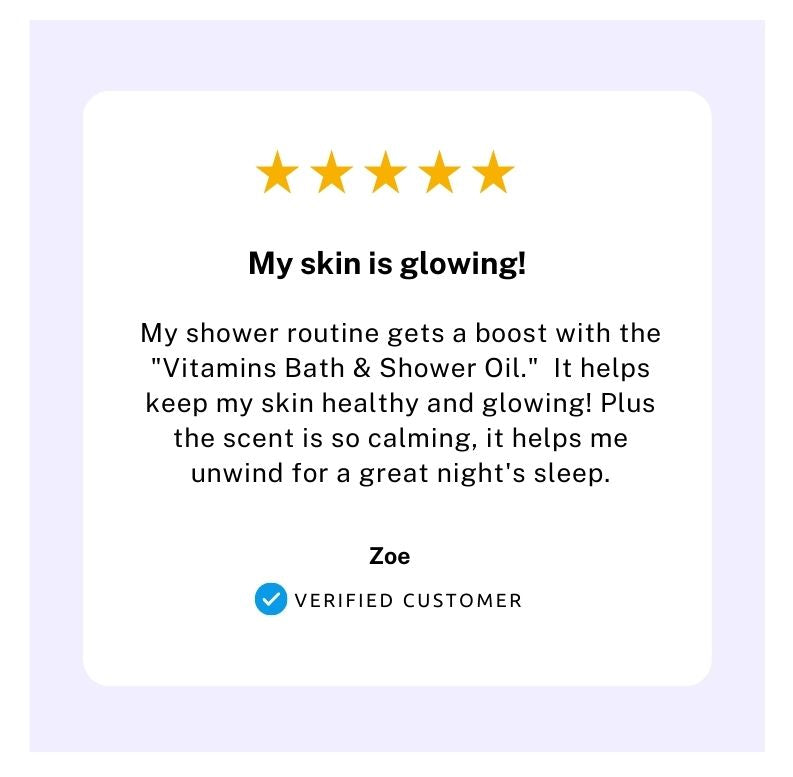 Vitamins Skin Nourishing Bath Shower Oil