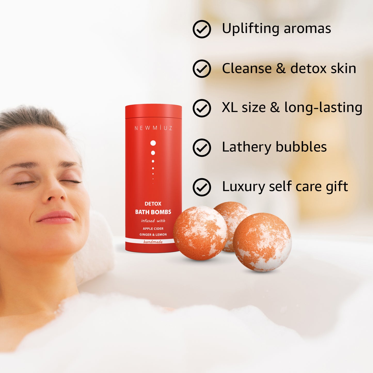Natural Detox Fizzing Bubble Bath Bombs