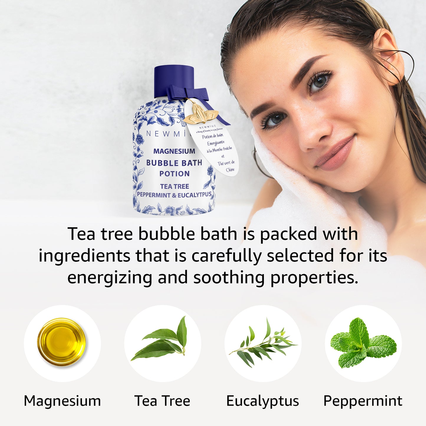 Green Tea Magnesium Bubble Bath Luxury Gift
