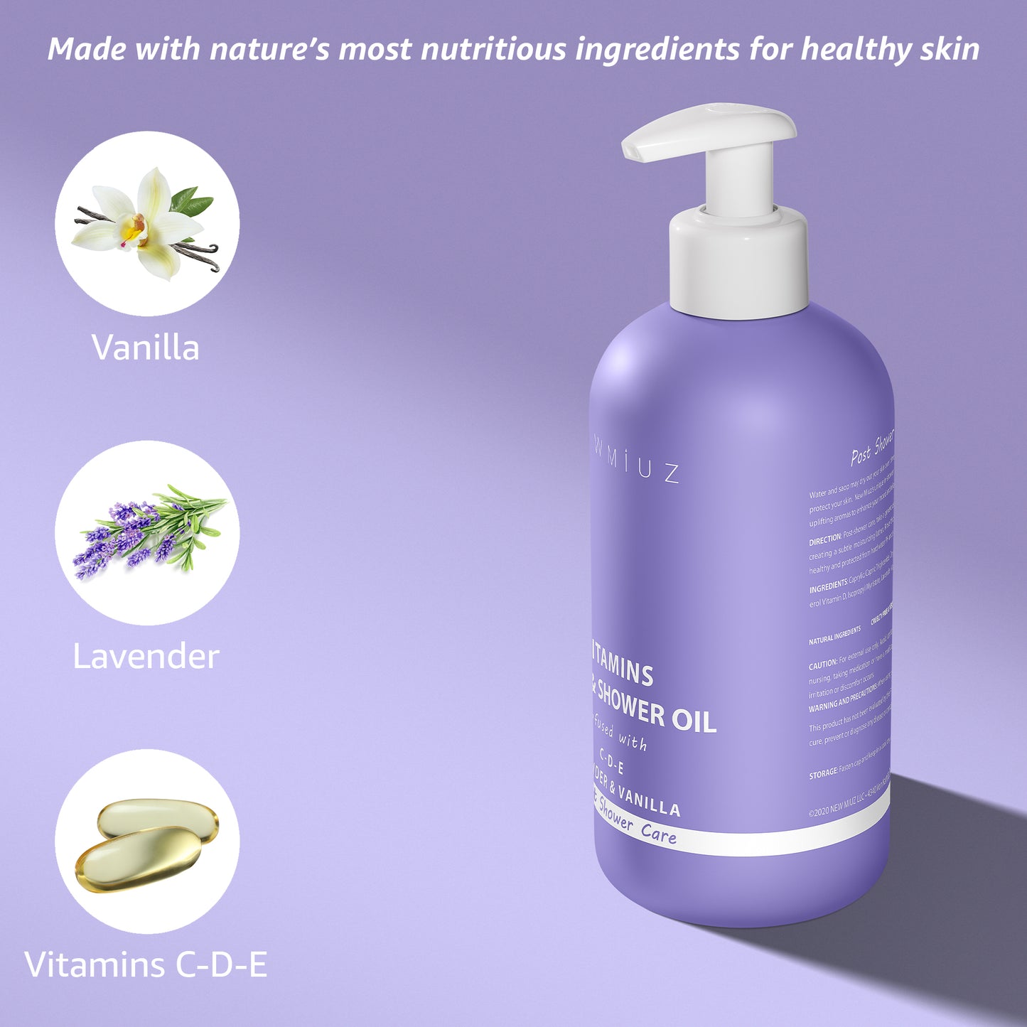 Vitamins Skin Nourishing Bath Shower Oil